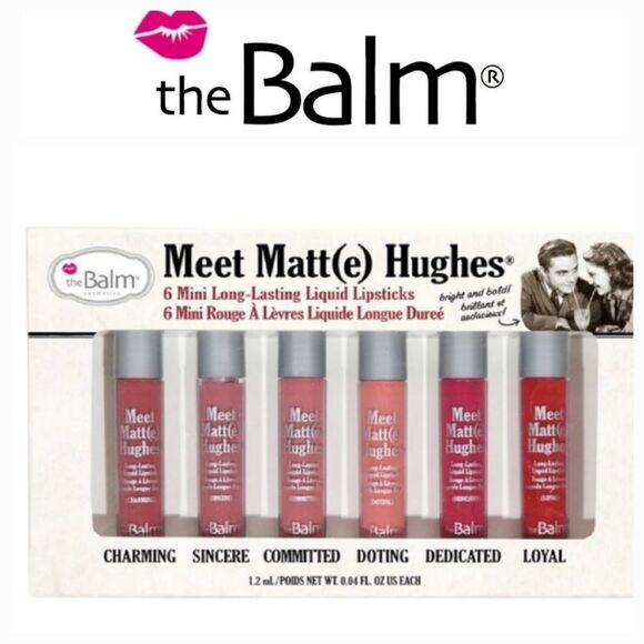 TheBalm Meet Matt(e) Hughes 6 Mini Long-Lasting Liquid Lipsticks - Picture 1 of 6